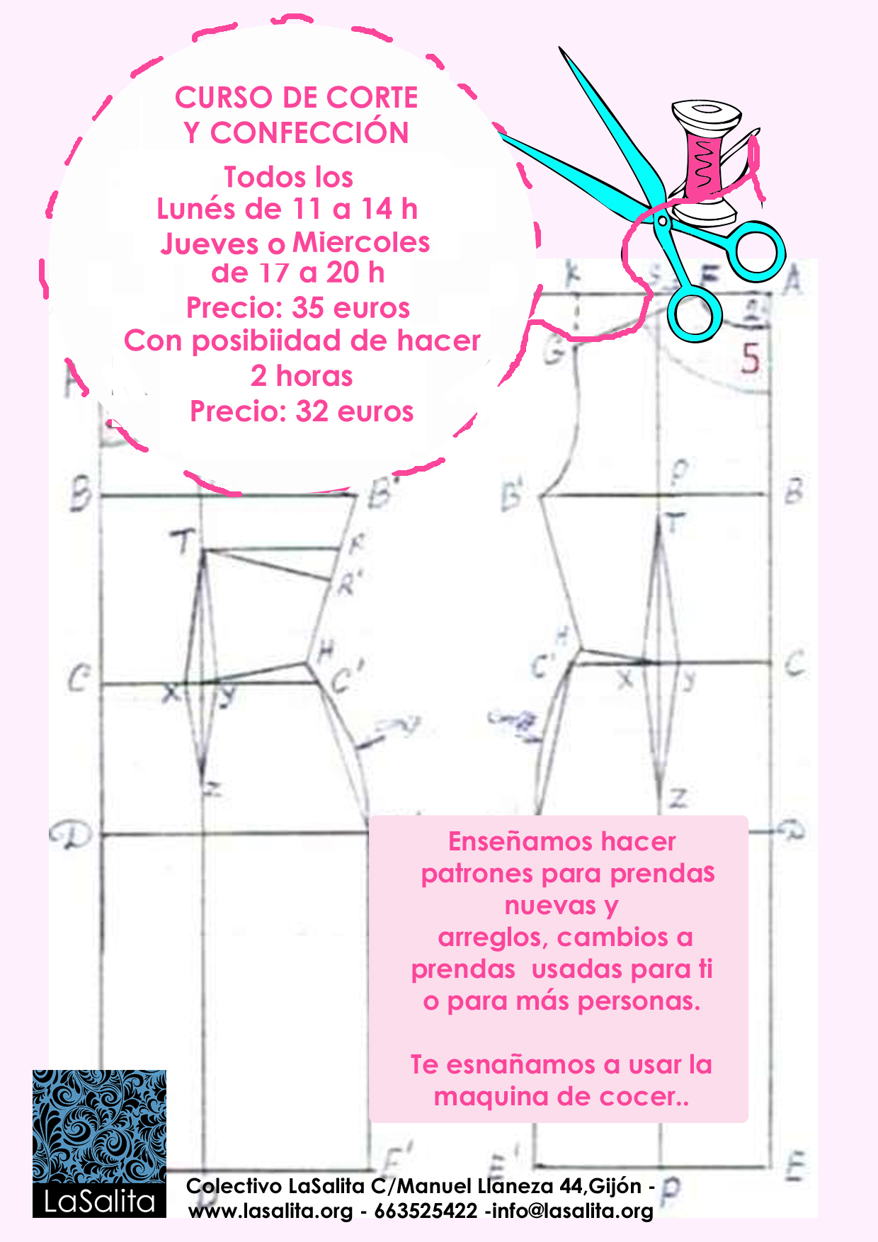 curso de corte y confección mañana myj gijón