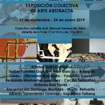 cartel expo abstracta en Gijón