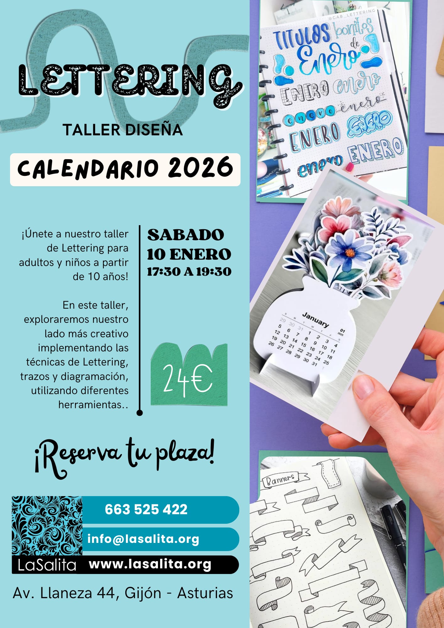 Taller De Lettering En Gij n Dise a Tu Calendario 2026